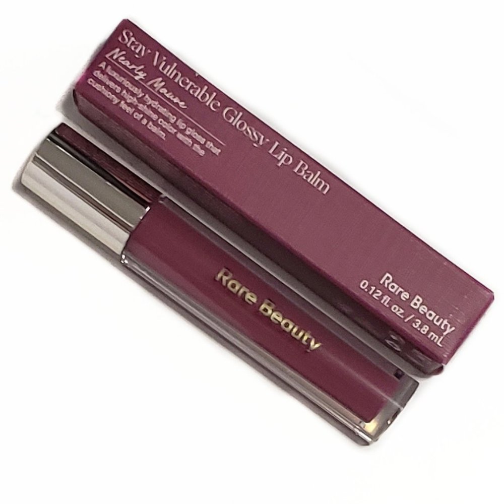 RARE BEAUTY Stay Vulnerable Glossy Lip Balm in Nearly Mauve